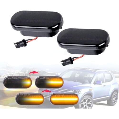 2Pcs LED Dynamic Side Indicator Marker Signal Light Lamp Sequential Flashing Light For VW MK4 Jette Bora Golf 3 4 Lupo Passat