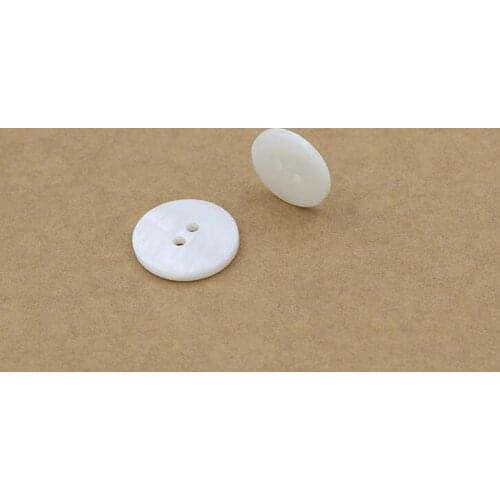 200pcs/lot 12.5mm fashion natural White mother of pearl shell button Round 2 Holes Shell Scrapbooking Knopf Bouton