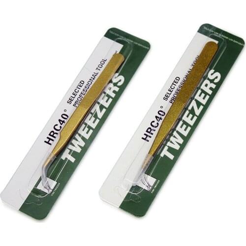 4pc New Stainless Steel Industrial Anti-static False Eyelash Curved Tweezers Makeup Tools Excellent Quality Free