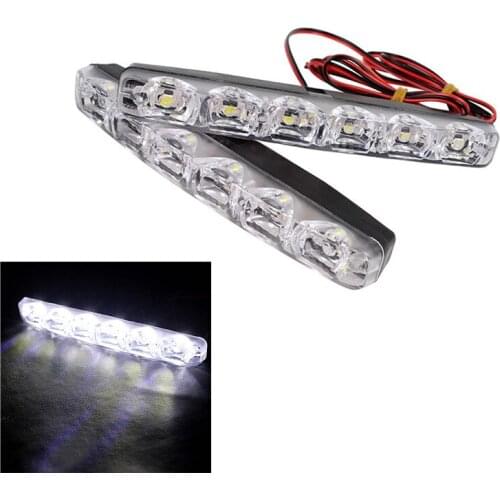 2pcs/lot Car Daytime Running Lights 6 LEDs Car Lamp Auto Fog Light Super Bright Waterproof DC 12V