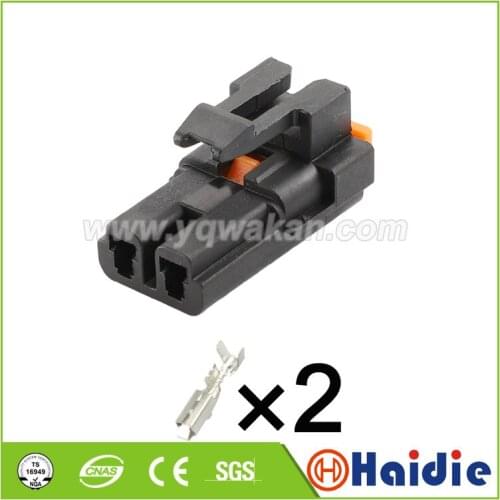 Free shipping 5sets 2pin auto plastic unsealed connector plug cable wiring connector