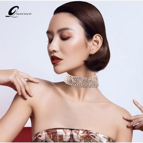 Women Claw Chain Choker Necklaces Wedding Bridal Prom Necklace Golden color Fashion Girls Chocker Collar Neck Band Accessories