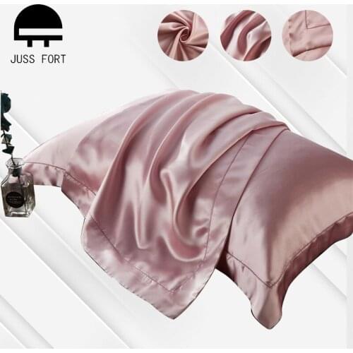 48x74cm Mulberry Silk Pillowcase Solid Color Envelope Silky Satin Pillow Cover for Beauty Healthy Sleep Pillows case 1PCS