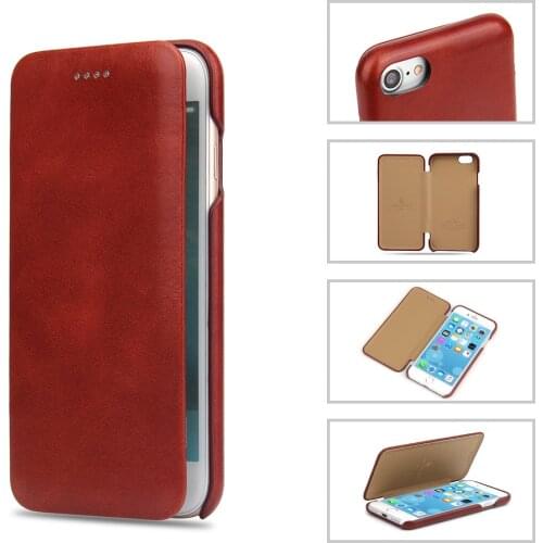 100% Real Genuine Leather Phone Cover For iPhone SE 2020 Natural Cow Skin Pouch Bags For New iPhone SE 4.7'' Brown Red Black