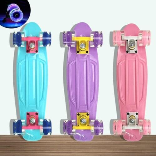 Four Wheel Flash Wheel Skateboard Adult Small Fish Board Childrens Scooter Instead Of Walking Single Warped Skateboard