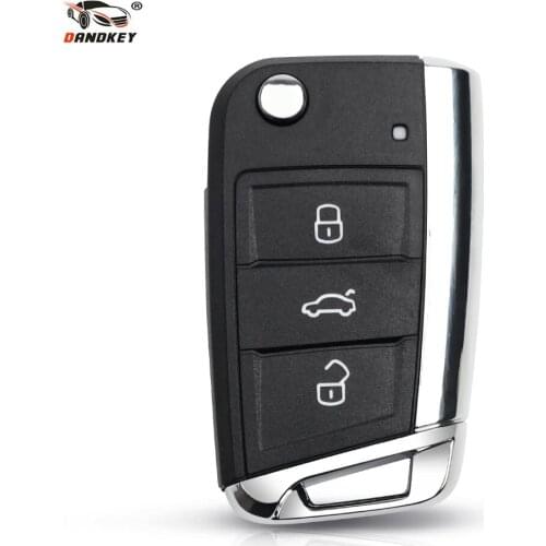 Dandkey Modified 3 Buttons HU66 Blade Remote Car Key Shell Case Fob For VW Passat Golf 7 MK7 Skoda Seat Leon For Skoda Octavia