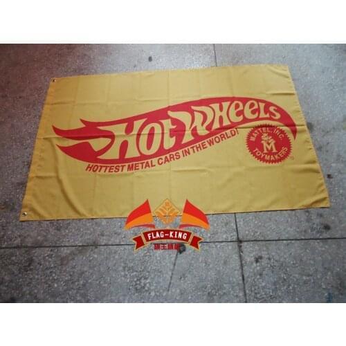 For hot H flag, hottest metal cars in the world 90*150CM polyester banner