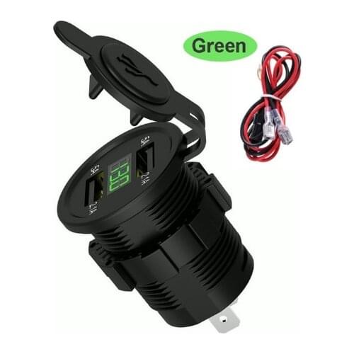 Dual socket USB 12V / 124; motorcycle sealed charger 5V 2.1a for mobile phone
