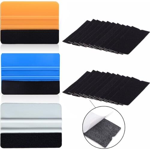 EHDIS Window Squeegee Edge Fabric Felt Adhesive Cloth Car Tools Film Wrapping Glass Tinting Spatula Carbon Fiber Vinyl Scraper