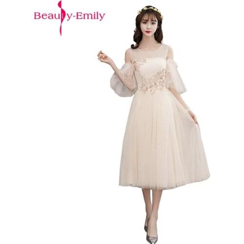 Elegant Sweetheart Neck Sleeveless Bridesmaid Dresses 2019 Charming Tulle Lace Wedding Guest Dress with Appliques Vistidos