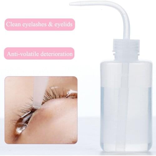 Eyelash Cleaning Washing Bottle Eyelash Extension Tool Elbow Narrow Mouth Long Tube Clean Eyebrow Skin Care Remover Bottle