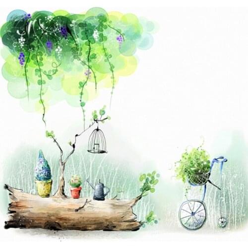 5x7ft Flowers Green Leaf Root Birdcage Photography Backdrops Photo Props Studio Background