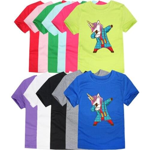 Unicorn T Shirt For Kids Summer Infant Boys Animal T-Shirts Gilrs Clothing Children Cartoon Shortsleeve Tops Baby Casual Tees