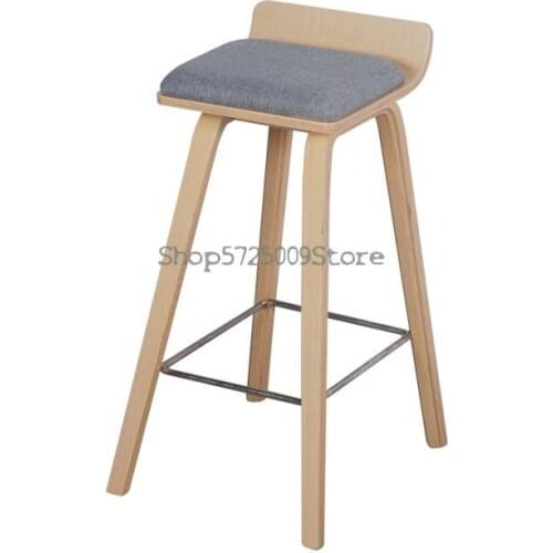 Experience Store 3.5 Stool High Stool Huawei Front Desk 4.0 Solid Wood Chair Fashion Nordic Creative Bar Chair