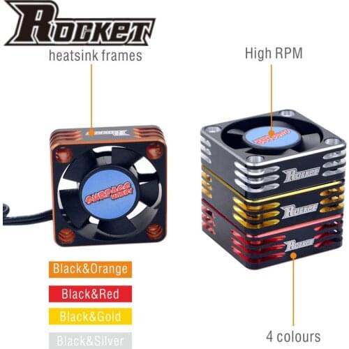 Rocket Metal Cooling Fan 30mm 28000RPM/5-8V ESC for TS120 TS160 Turbo ESC 1/10 1/8 1/12 RC Car ESC Cooling