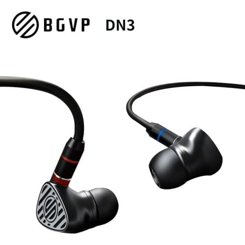 BGVP DN3 Earphones Hybrid Drivers In-Ear Monitors with MMCX Cable