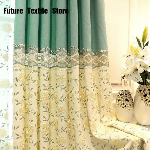 2021 New Curtains Nordic Pastoral Curtains Bay Window Blackout Curtains Living Room Dining Bedroom Curtains