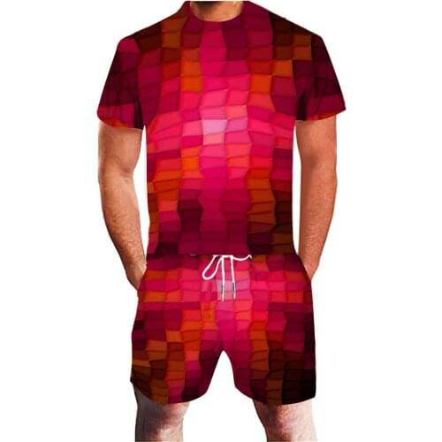 58# 2021 new Casual sports suit mens spring and summer loose casual running fitness sportswear two-piece suit Ropa Hombre