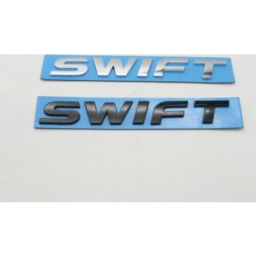 New For Suzuki Swift 3D Letters Logo Sticker Car Rear Trunk Lid Silver Emblem Badge