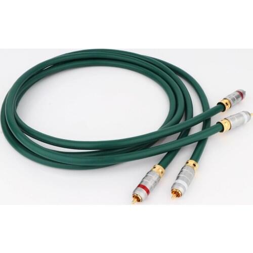Pair 2M Hifi Alpha series FA-220 OCC rca audio cable, Audio signal wire,RCA Interconnect cable cord