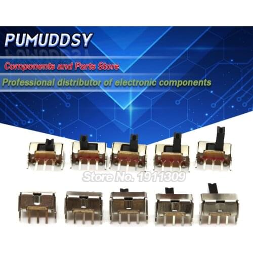 100PCS Toggle switch SS12D07VG2/3/4/5/6 small toggle switch with bracket 5PIN 2 file handle high 2/3/4/5/6mm