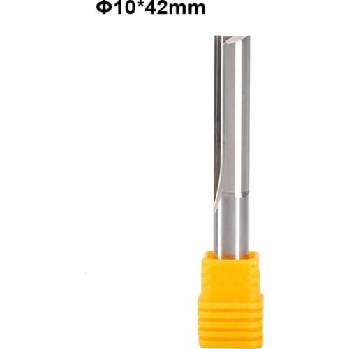 3pc 10mm SHK 42mm CEL Two Flutes Straight Carving Tools Double Flutes CNC Router Bits Straight Engraving Cutters Wood MDF tools