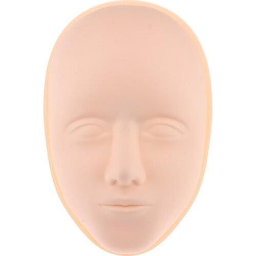 Blank Tattoo Skin Practice, 2- Count, Lifelike Tattooing Microblading Human Face Practice Skin & Removable Hard Support Base