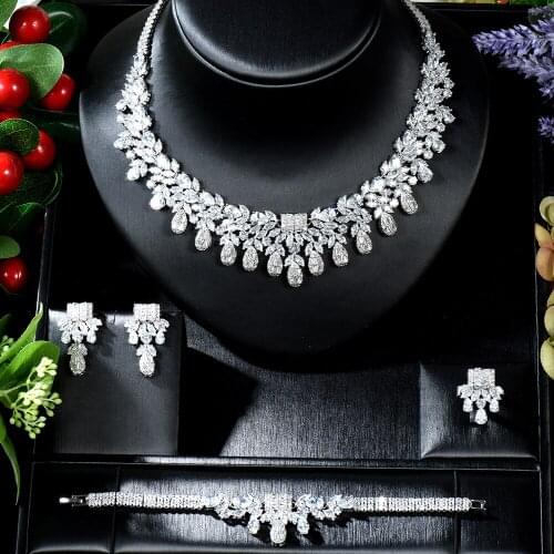 Sederyla Brand Designer Luxury Cubic Ziron Engagement Dubai Naija Bridal Jewelry Sets Necklace Earring for Accessories Addiction