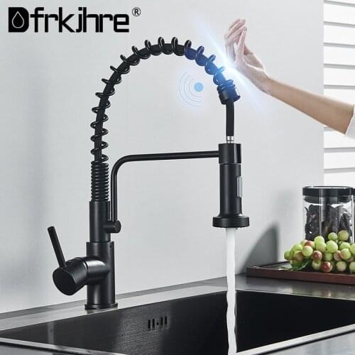 Smart Touch Kitchen Faucets Crane For Sensor Kitchen Deck Mounted 360 Degree Rotation Stream Sprayer Nozzle Kitchen Mixer Tap