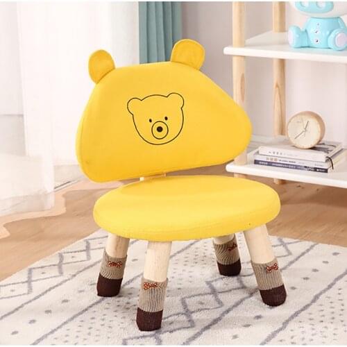 Стулья для столовой Small Child Solid Wood Stool Backrest Household Baby Fashion Creative Chair Contracted Living Room Shoe