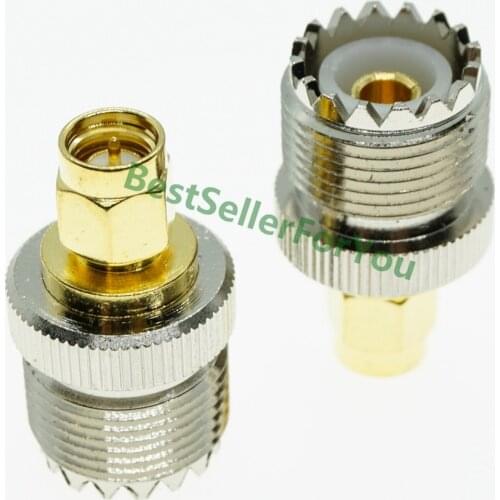 UHF SO 239 SO239 Female To SMA Male Plug Connector Coaxial RF Adapter