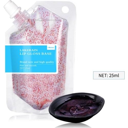 25ml Moisturing Lip Gloss Base for Lipgloss Diy Liquid Lipstick Handmade Vegan Base Oil with Glitter Shiny Lips Glitters