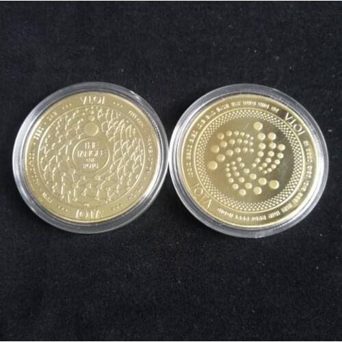 Gold IOTA The Tangle-TRYNSACTION-ATTACH Crypto Coin Cryptocurrency Collectible Great Gift