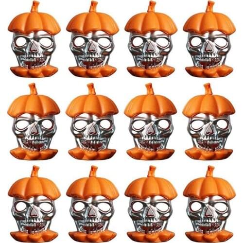 12pcs LED Pumpkin Lanterns Night Lights Skeleton Candle Props Scary Skull Lights For Halloween Decorations Accessories #20