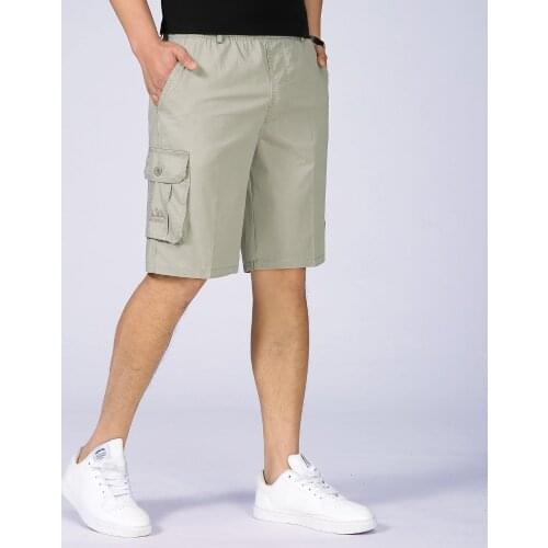 2018 Men Shorts Summer Military Baggy Cotton Cargo Shorts Loose Fit Multi-pocket Causal Tactical Workout Beach Board Shorts