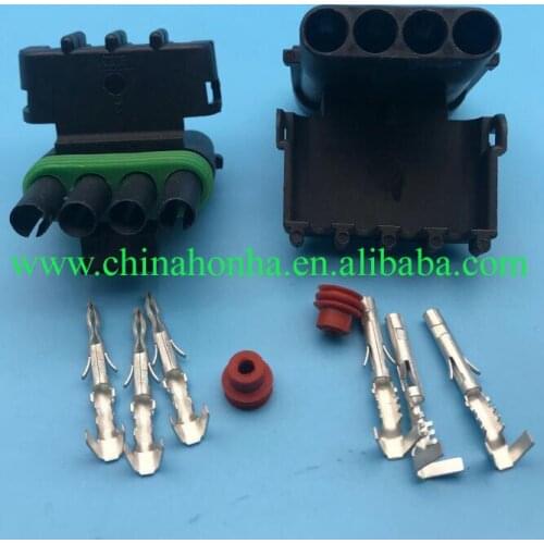 5Sets 4 Pin 12010974 Female Male Waterproof Electrical Wire 2.5mm Connector Plug Sealed Wiring Automobile Connectors for Delphi