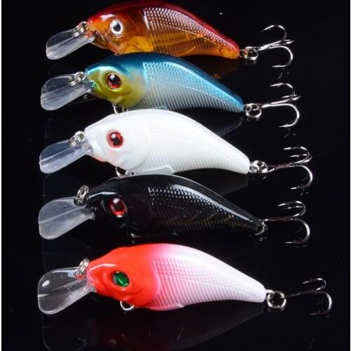 5pcs Floating Deep Diving Crankbait Fishing Lures Minnow 7.5cm 11.2g Lifelike Wobblers With 6# Hooks Pesca Isca Artificial Bait