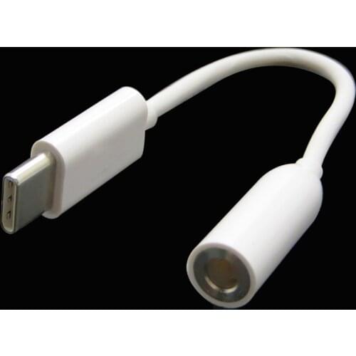 50pcs/lot Type C Audio Cable Adapter Type-C to 3.5mm Earphone Microphone Headset Audio Adapter Cable for Letv Le Phone 2 Pro Max