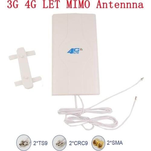 700~2600mhz 88dbi 3g 4g Lte Antenna Mobile Antenna 2* SMA/2* CRC9/2* TS9 Male Connector Booster Mimo Panel Antenna+2 M/5M cable