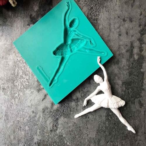 Ballet girl Cake Tool baking silicone mold hightemperature DIY chocolate cake decoration fondant Epoxy silicone mold J056