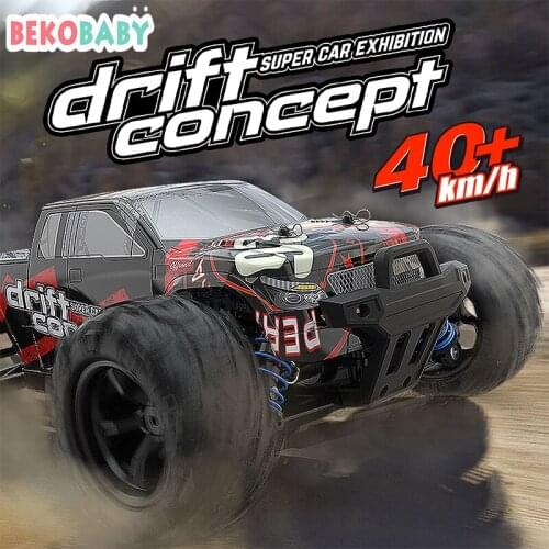 BEKOBABY RC Car 1:18 40km/h High Speed RC Racing Car with 380 Motor 4WD Big Foot Off-road Crawler Remote Control Car Outdoor Toy