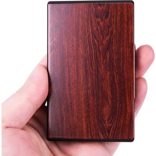 Bisi Goro Metal Business Card Box 2020 Fashion Name Card Case RFID Blocking Smart Wallet Different Pattern Credit Card Holder