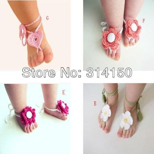 2Pair/Lot Baby Girl First Walkers Shoes Baby Foot Flowers Shoes Girls Pretty Knitting Wool 7 Colors