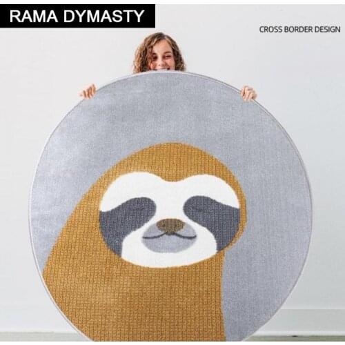 Childrens cute cartoon carpet round bedroom home bedside carpet