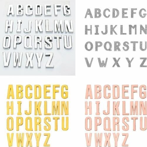 130pcs/Lot 30mm Crystal Slide Letters Charms For Bracelet Making Alphabet A-Z DIY Wristband Pet Collar Keychain Women Jewelry