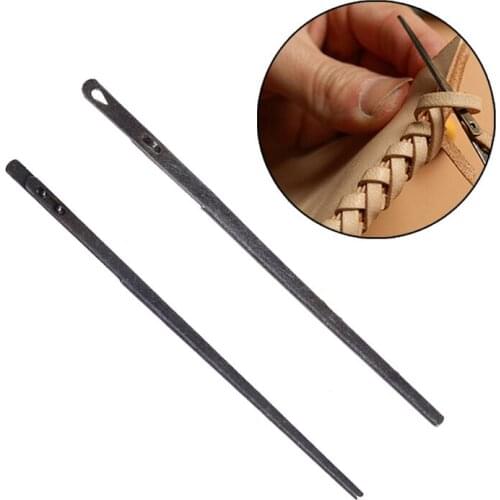 1Pc Leather Sewing Craft Tool Leather Knitting Needle Double Hole Leather Rope Lace Needle DIY Sewing Kit Sewing Accessories