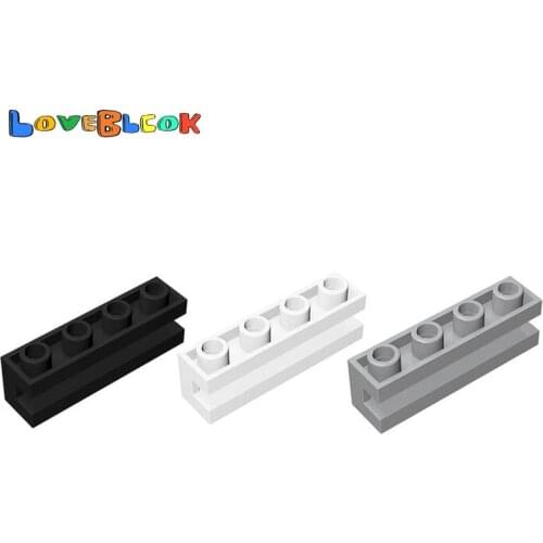 Brick 1x4 with Groove Building Blocks Assembles MOC Technical Parts Toys Creative Educational For Kids Compatible 2653 10pcs/Lot