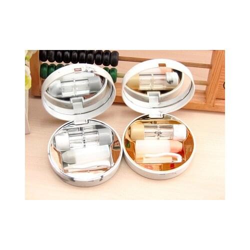 High Quality Marble Style Contact Lens Container RGP Bottle Hard Mirror Box Contact Lenses Container Cute Kit Contact Lens Case