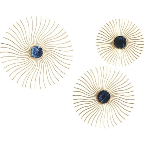 Creative all-copper sun wall hanging clothing shop Xuanguan background wall decoration wall pendant