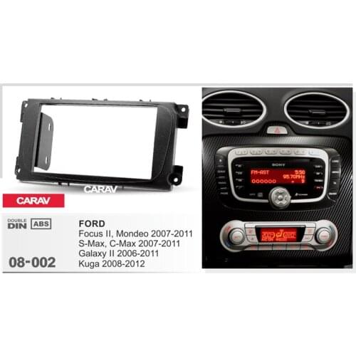 CARAV 08-002 CAR fascia facia panel frame for Focus II,Mondeo,S-Max,C-Max;Galaxy II ;Kuga(Black2-DIN installation surround kits